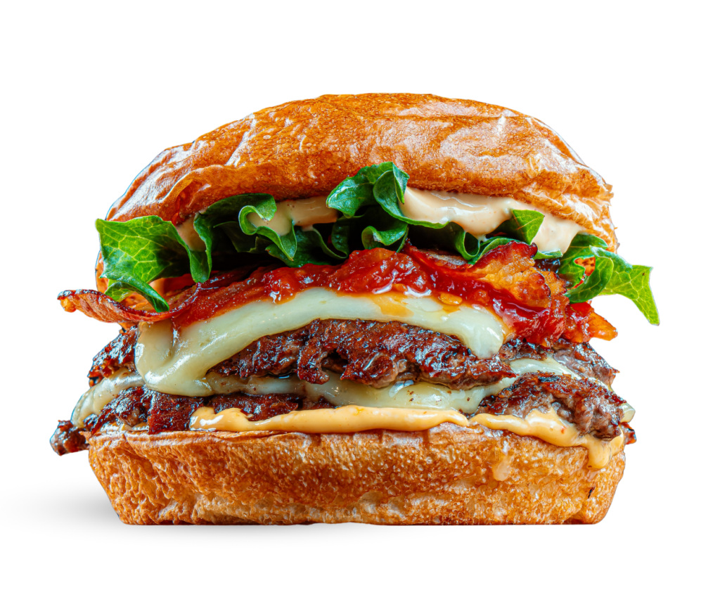 Muhkea Double Bacon hampurilainen
